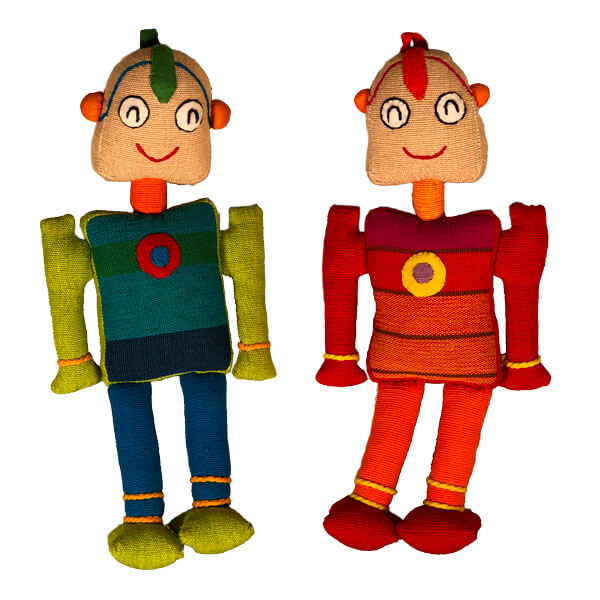 Stofffigur Roboter Stoffroboter Ruster