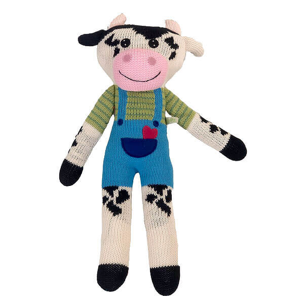 Kuscheltier Kuh gestrickt