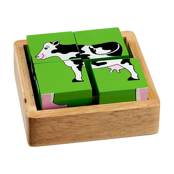 Holz-Klotz-Puzzle-Spiele Bauernhoftiere