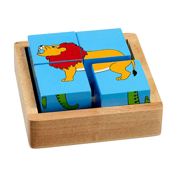 Holz-Klotz-Puzzle-Spiele wilde Tiere