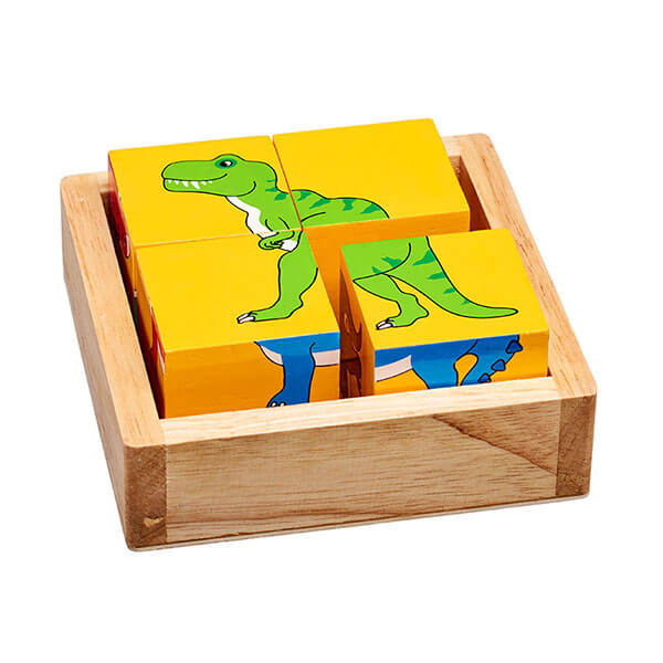 Holz-Klotz-Puzzle-Spiele Dinos