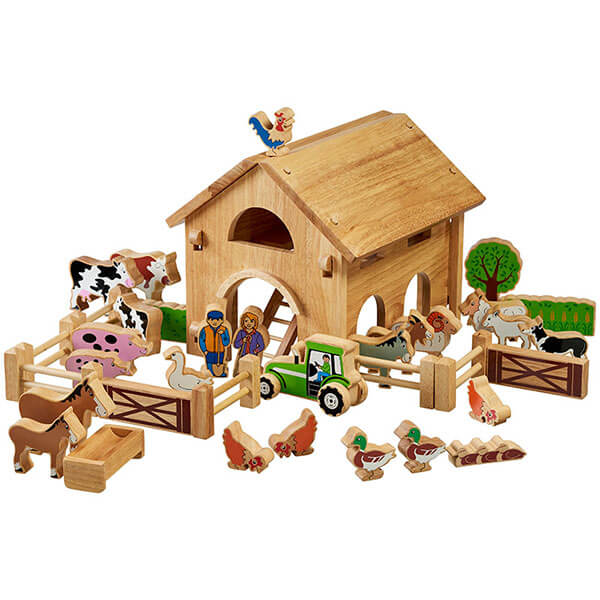 Spielset Bauernhof XL aus Holz, bedruckt
