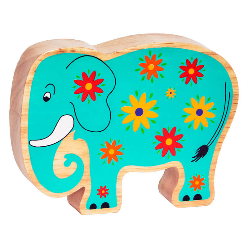 Lanka Kade Elefant Holztier grün