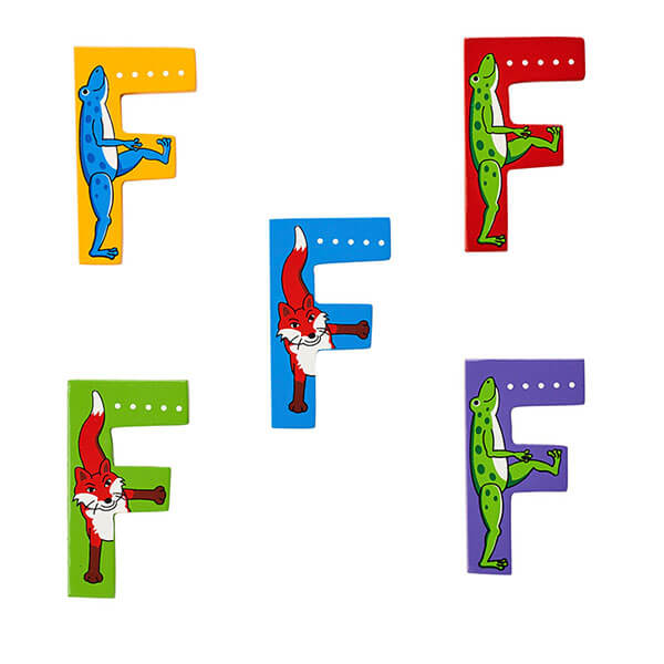 Holzbuchstabe Tiere F