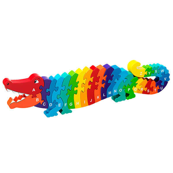 Holzpuzzle Krokodil A-Z