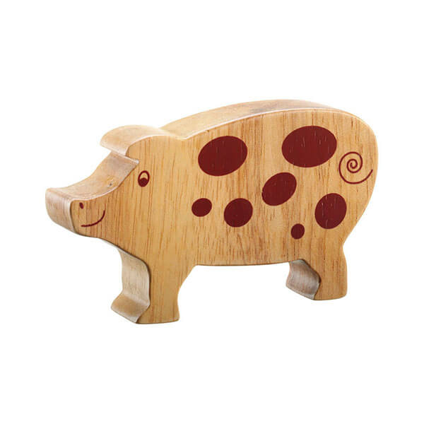 Holztier Schwein natur