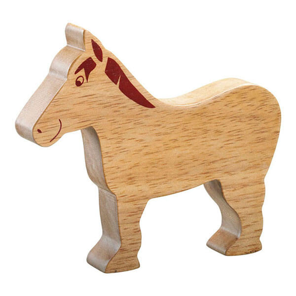 Holztier Pferd natur
