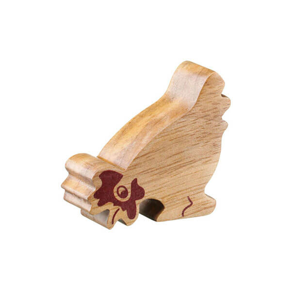 Holztier Huhn natur