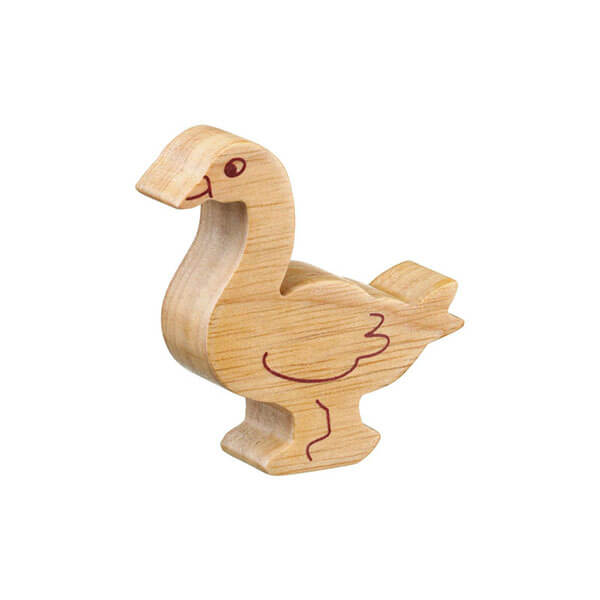 Holztier Gans natur