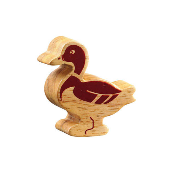 Holztier Ente natur