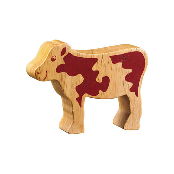 Holztier Kalb natur