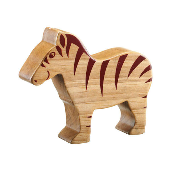 Holztier Zebra natur