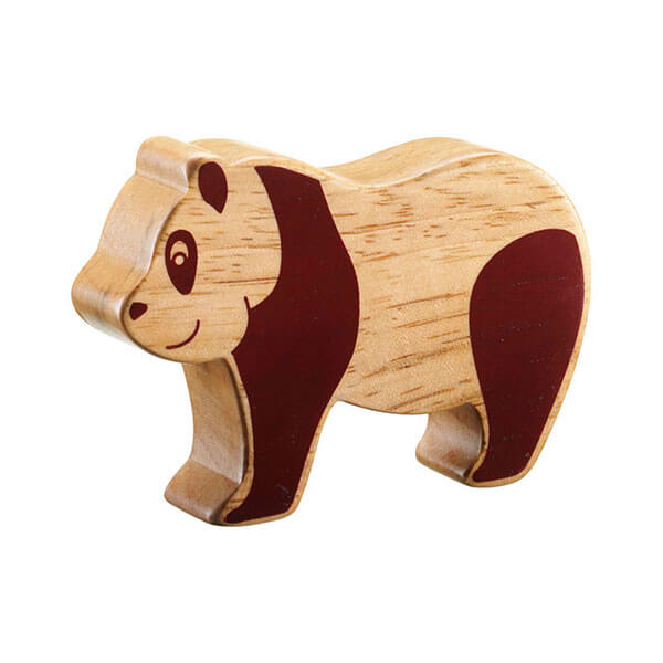Holztier Panda natur