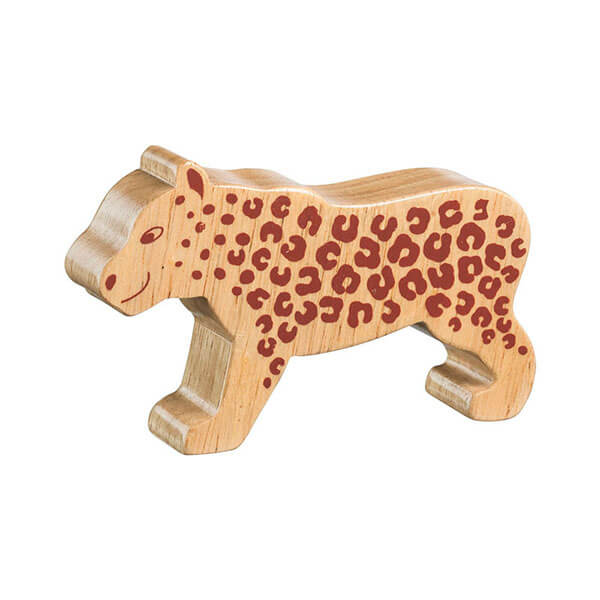 Holztier Leopard natur