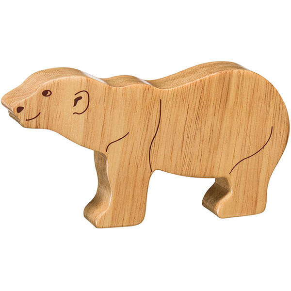 Holztier Eisbär natur