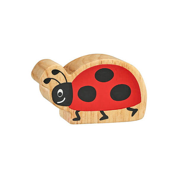 Holztier Marienkäfer bedruckt