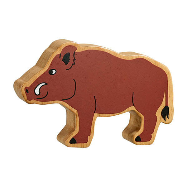 Holztier Wildschwein bedruckt