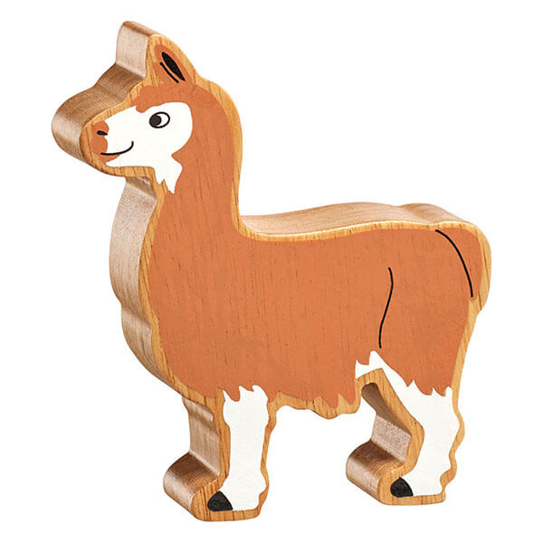 Holztier Lama bedruckt