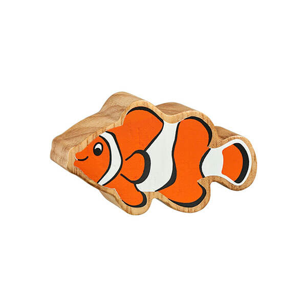 Holztier Clownfisch bedruckt