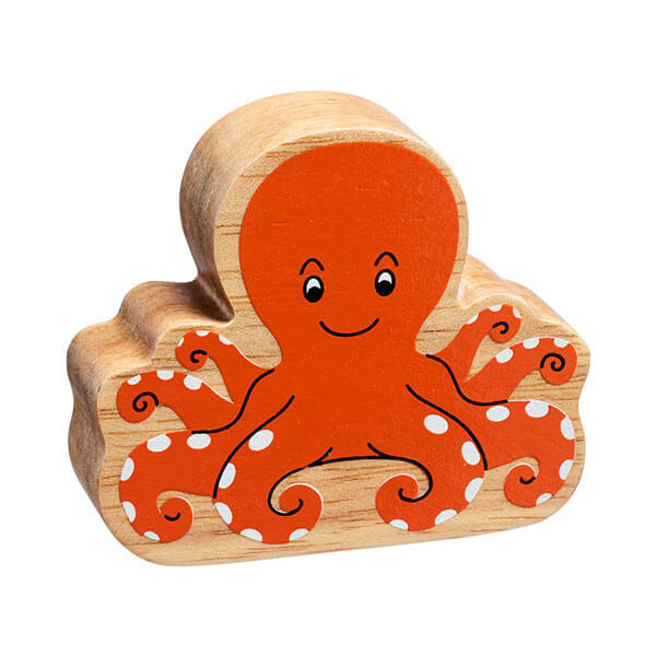 Holztier Krake bedruckt