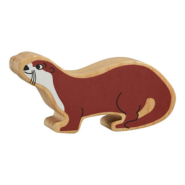 Holztier Otter bedruckt