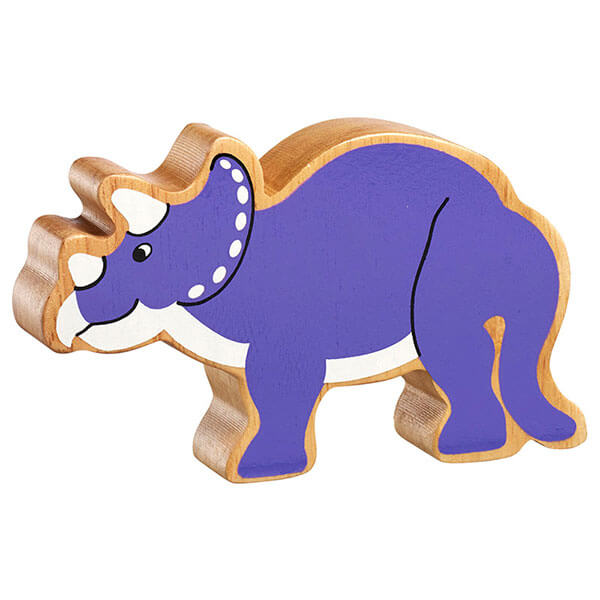 Holztier Dino "Triceratops" bedruckt