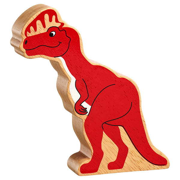 Holztier Dino "Dilophosaurus" bedruckt