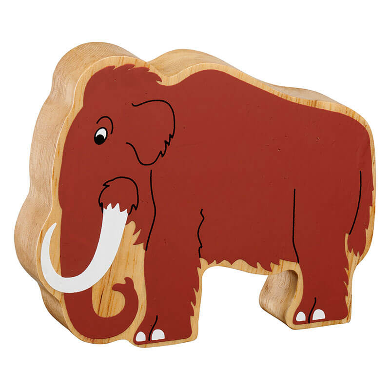 Holztier brown mammoth bedruckt