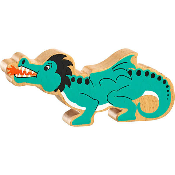 Holztier Drache bedruckt