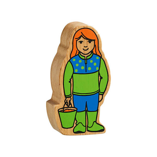 Holzfigur Mädchen bedruckt