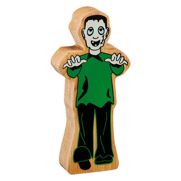 Holzfigur Ungeheuer bedruckt