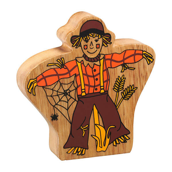 Holzfigur Vogelscheuche bedruckt