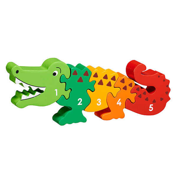 Holzpuzzle Krokodil 1-5