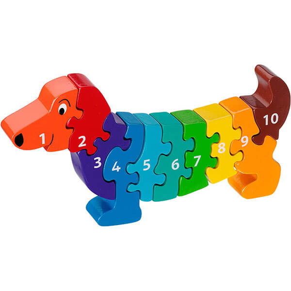 Holzpuzzle Hund 1-10