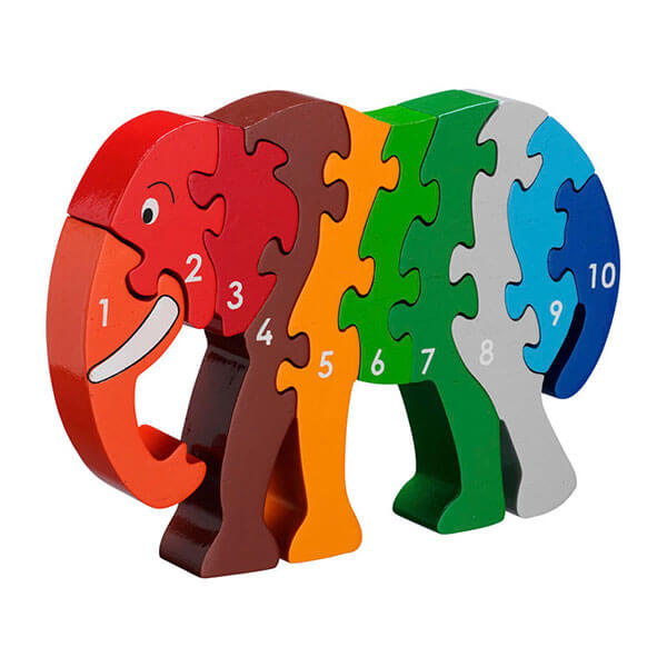 Holzpuzzle Elefant 1-10
