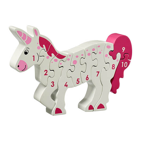 Holzpuzzle Einhorn 1-10
