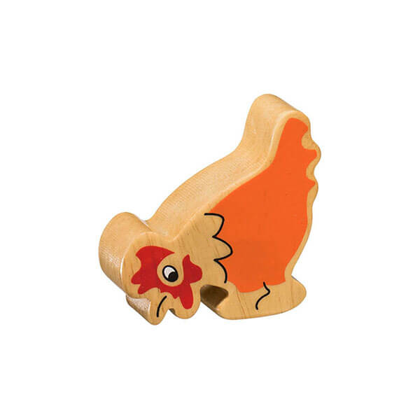 Holztier Huhn bedruckt