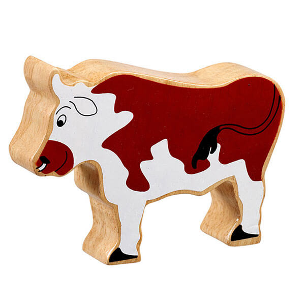 Holztier Stier bedruckt