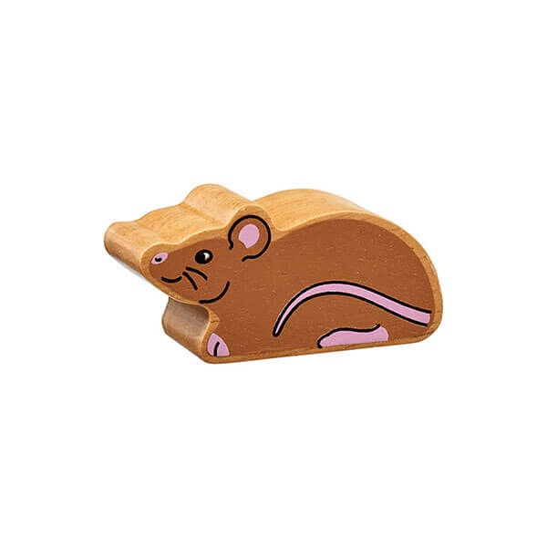 Holztier Maus bedruckt