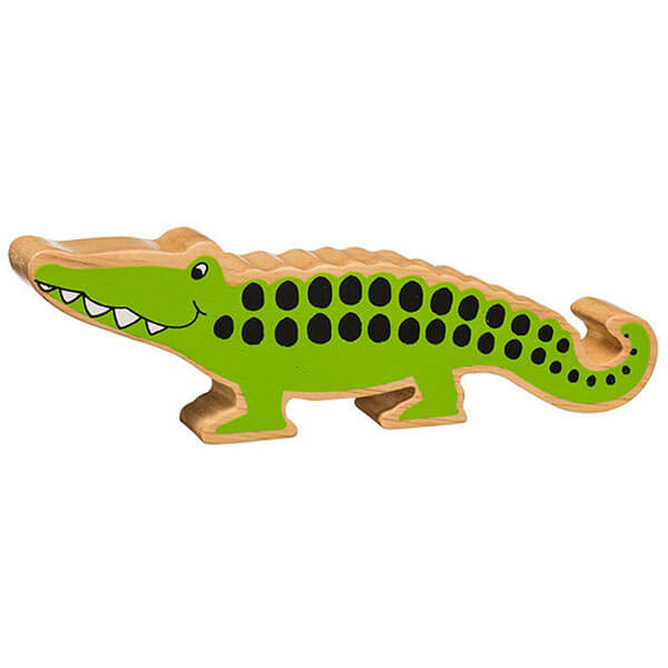 Holztier Krokodil bedruckt