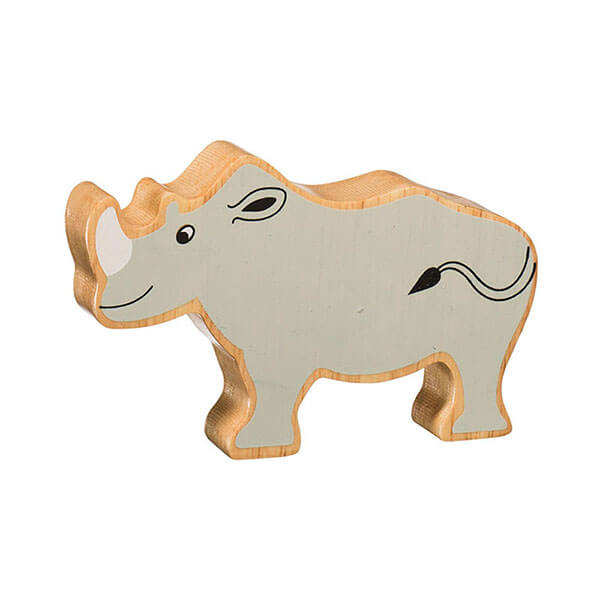 Holztier Nashorn bedruckt