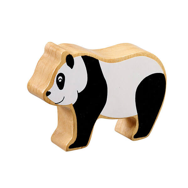 Holztier Panda bedruckt