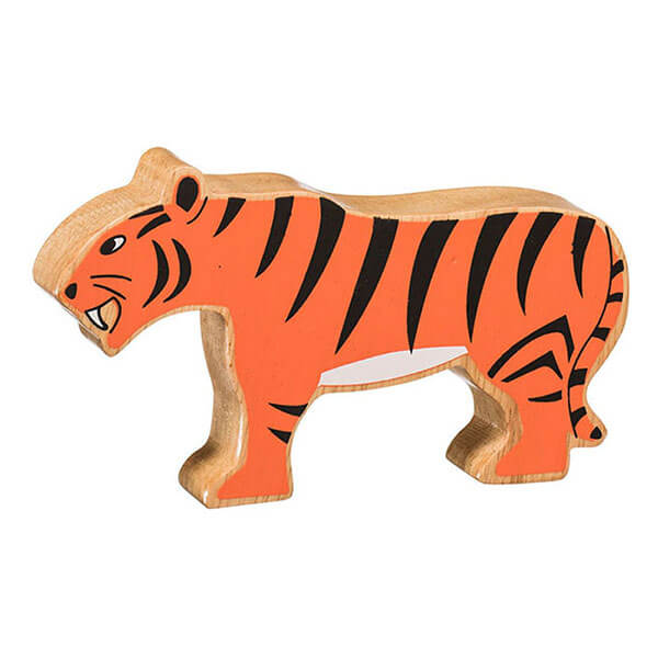 Holztier Tiger bedruckt