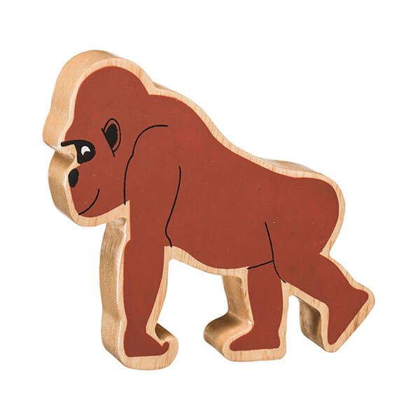 Holztier Gorilla bedruckt