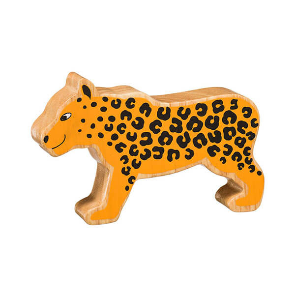 Holztier Leopard bedruckt