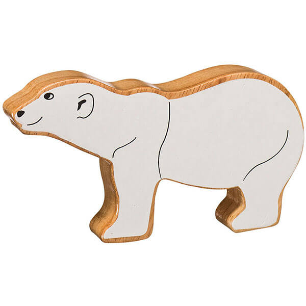 Holztier Eisbär bedruckt