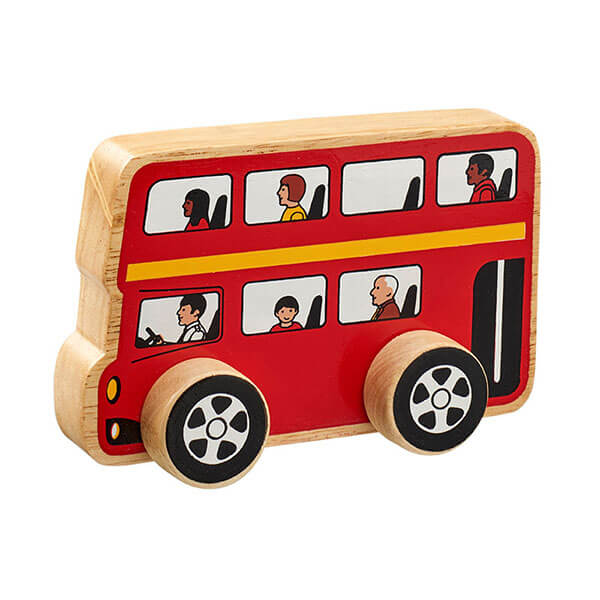 Holzauto Doppeldeckerbus