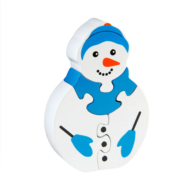 Holzpuzzle Schneemann