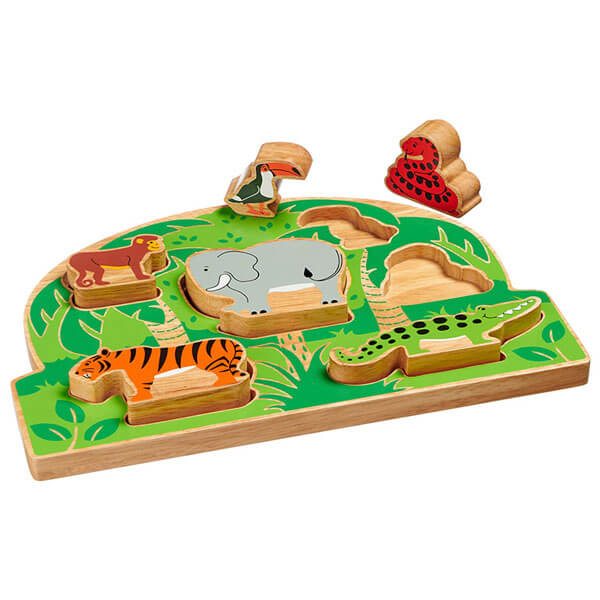 Steckpuzzle Dschungel aus Holz