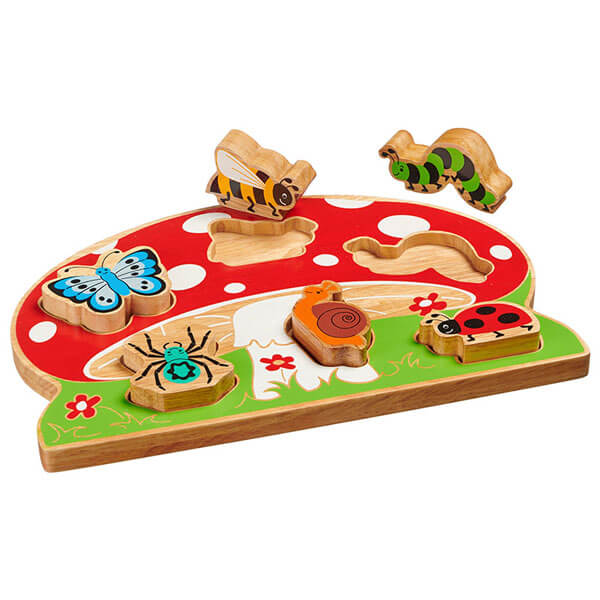 Steckpuzzle Insekten aus Holz